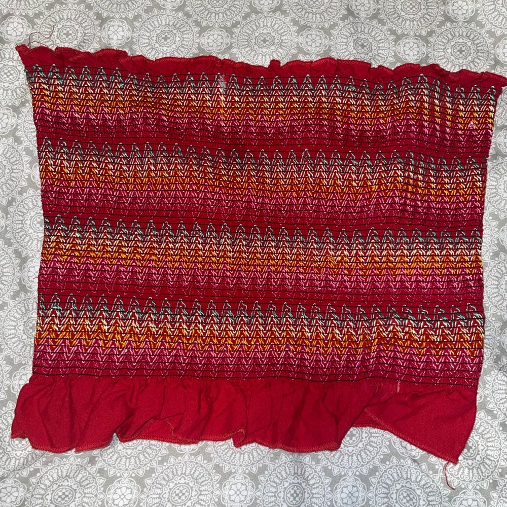 Red crop top
